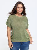 Texture Crew Neck Short Sleeve Pullover