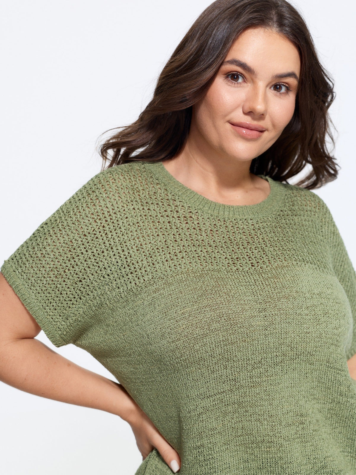 Texture Crew Neck Short Sleeve Pullover