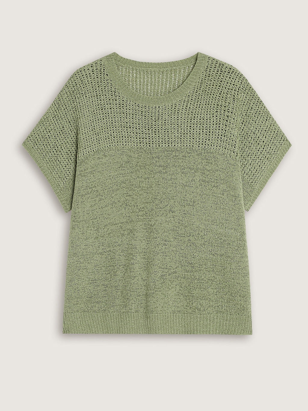 Texture Crew Neck Short Sleeve Pullover