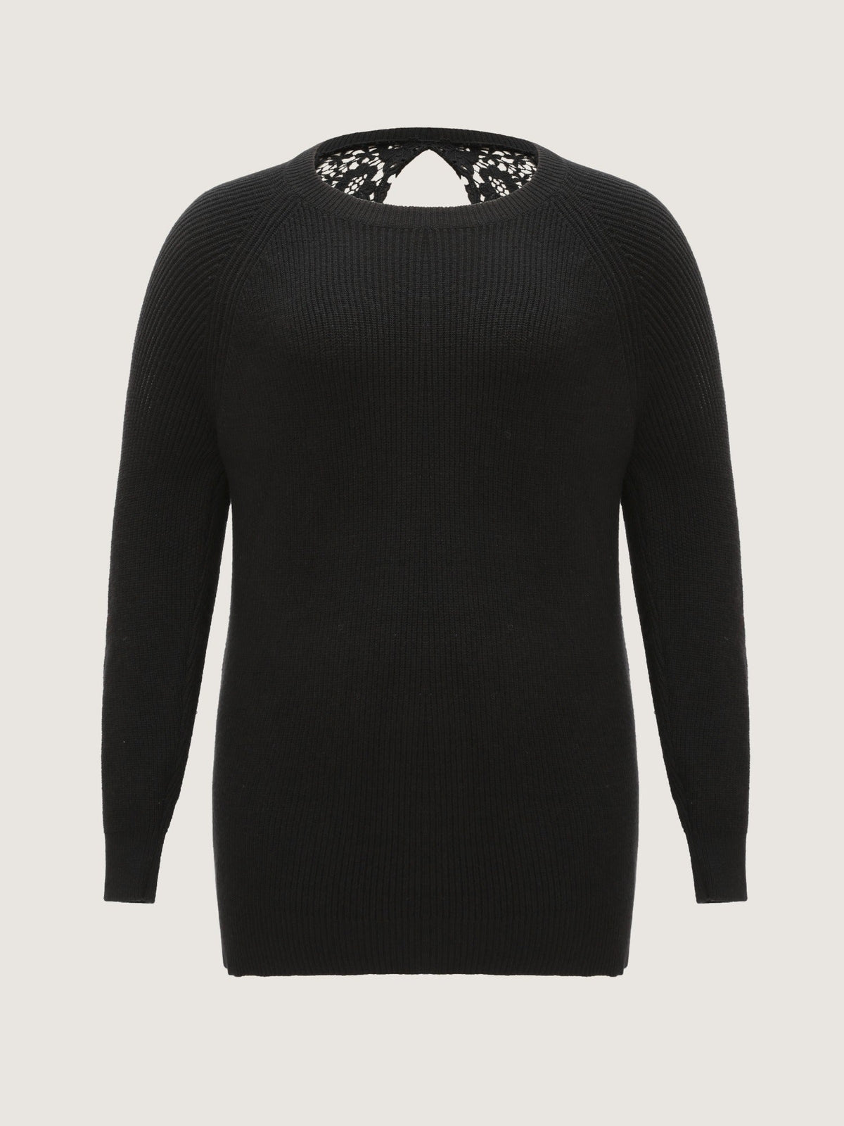 Lace Cut?Out Open Back Pullover