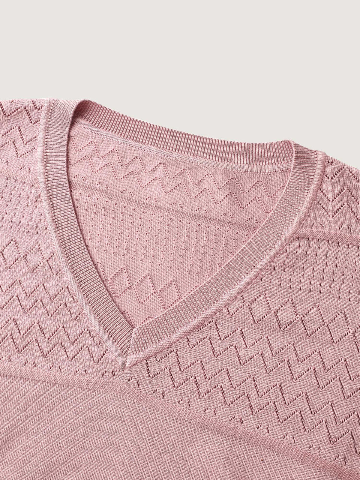 Supersoft Textured Eyelet Trim Pullover
