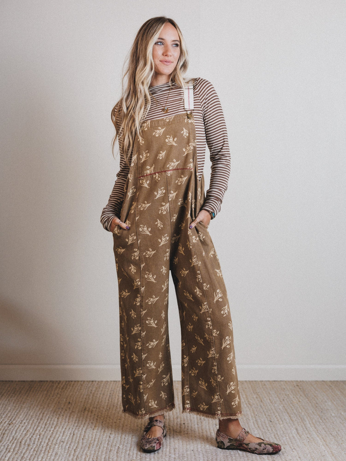 Dream Again Striped Top - Mocha
