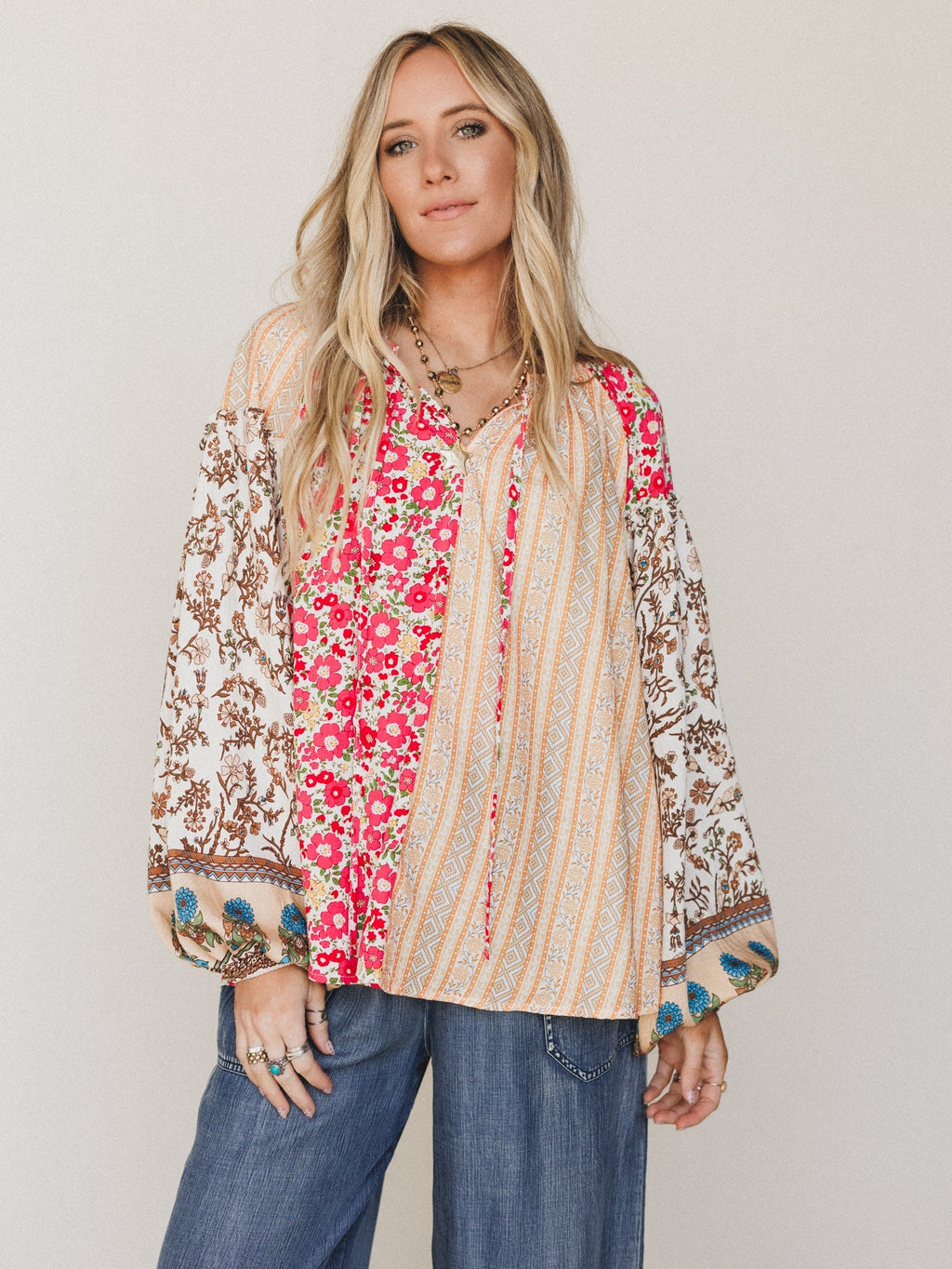 Bohemian Lullabies Blouse - Coral