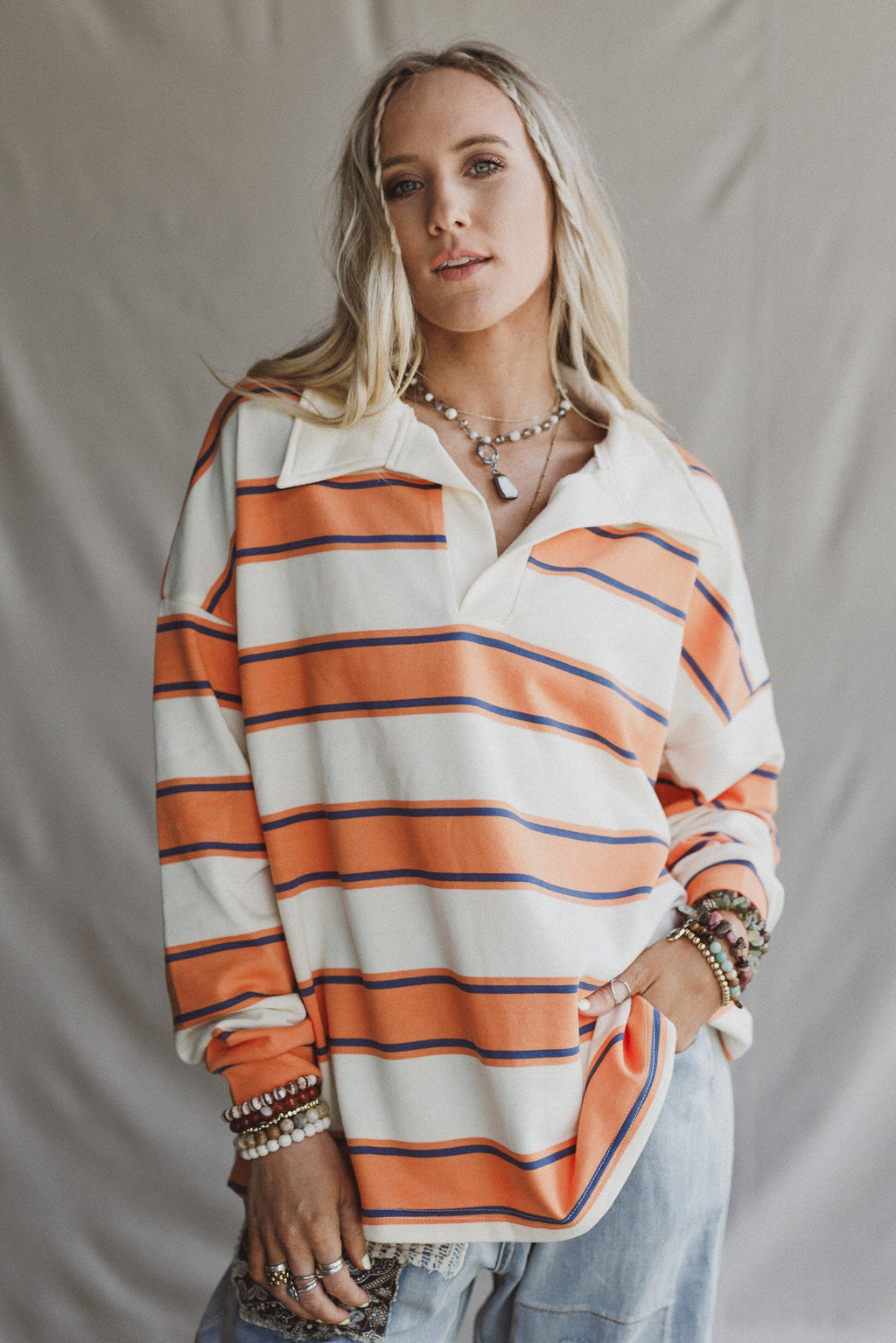 Sailaway Polo Top - Peach