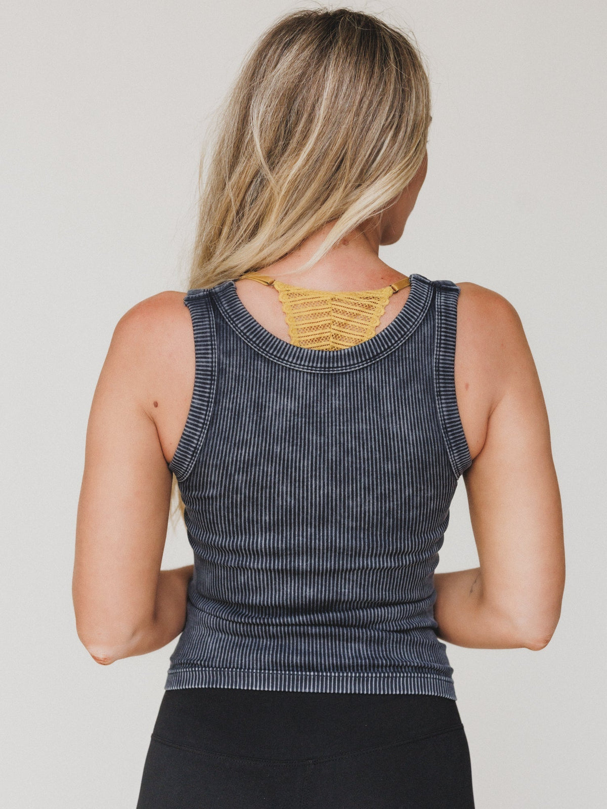 The Haven Fitted Tank Top - Black