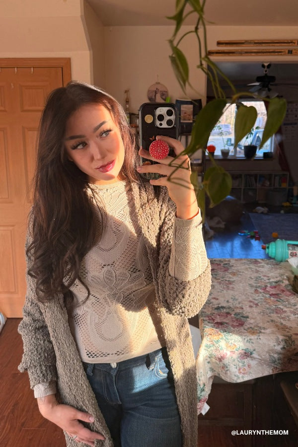 Wander Net Layering Top - Cream