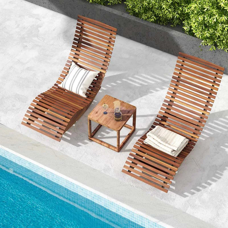 Acacia Wood Outdoor Patio Rocking Chair With Widened Slatted Seat Amp High Back Porch Rocker Sun Lounger For Backyard Garden - Comfortable And Ergonomic Design